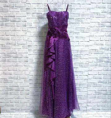 [ ICHIOKU ] 이치옥 무대 의상 스팽글 롱 드레스 보라색