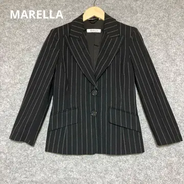 MARELLA 테일러드 자켓 블랙/화이트 스트라이프