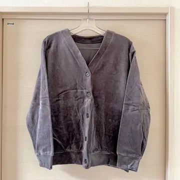 [ 새상품/미사용 ] 무인양품 여성 코튼 벨로아 가디건 M