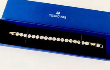 컨디션 최상 스와로브스키 Angelic 팔찌 파베 골드