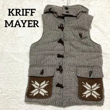 클리프 메이어 트위드 충전솜 베스트 노르딕 무늬 브라운 M 토글 버튼
