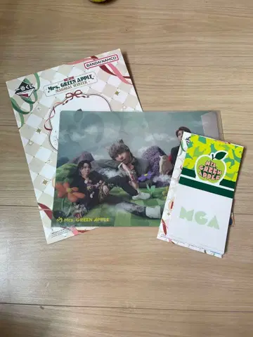 제일복권 Mrs. GREEN APPLE 클리어 파일 메모장 세트