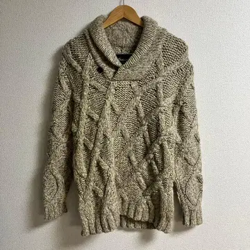 Eddie Bauer 숄카라 케이블 니트 S 사이즈 베이지