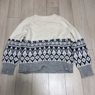 YARRA 야라 노르딕 페어아일 패턴 니트