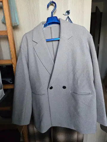그레이 더블 브레스트 테일러드 자켓