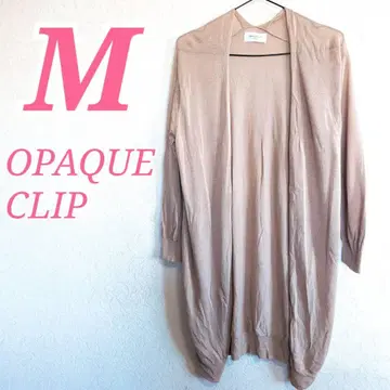 OPAQUE.CLIP 베이지 롱 가디건 M 오픈 프론트 봄/여름