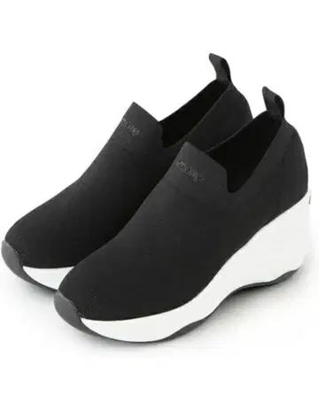 아메플라 more 블랙 슬립온 스니커즈 힐 10cm