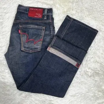 EDWIN 스트레치 데님 EG503 W32 셀비지 BLUETRIP