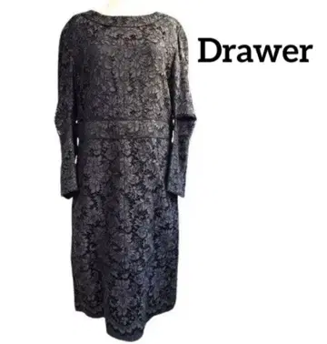 D 드로어 레이스 원피스 36 다크 그레이