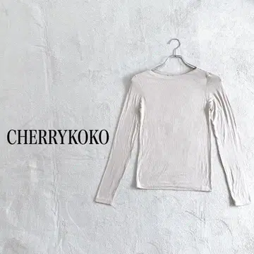 CHERRYKOKO 아이보리 긴팔 상의 부드러운 원단