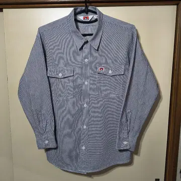 90s 미국제 BEN DAVIS 히코리 스트라이프 긴팔 셔츠 L 사이즈