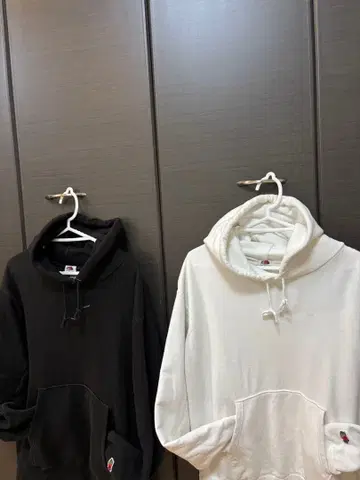 화이트 블랙 세트 2벌 프룻 오브 더 룸 후드티 M 화이트/블랙 14