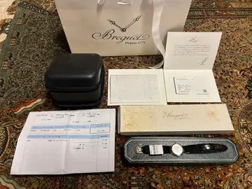 빈티지 BREGUET 클래식 여성용 유광 악어 가죽