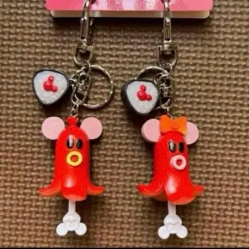 디즈니 미키 & 미니 타코 소시지 키체인 세트