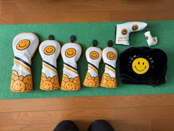 스마일 마크 골프 헤드커버 세트