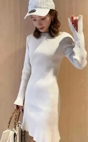 스나이델 니트 리브 원피스