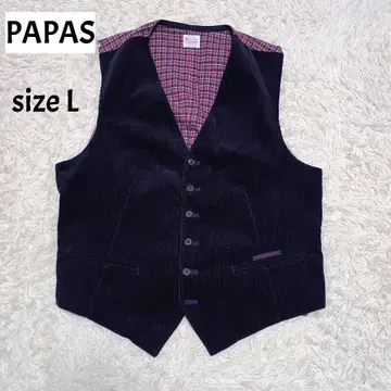 파파스 베스트 안감 체크 다크 네이비
