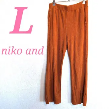 niko and - 니코앤드 테라코타 리브 팬츠 L 가을/겨울 밑단 트임