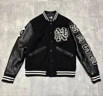 [ 일본 미발매 ] NEW ERA 뉴에라 바시티 자켓 천연 가죽