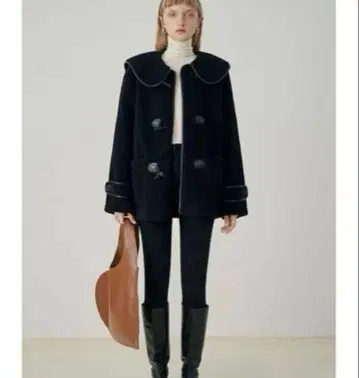 Fano studios 더플 코트 무스탕 코트