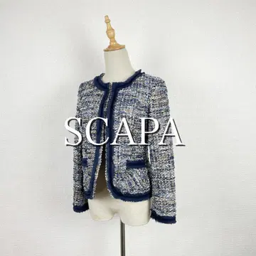 SCAPA 노카라 트위드 자켓