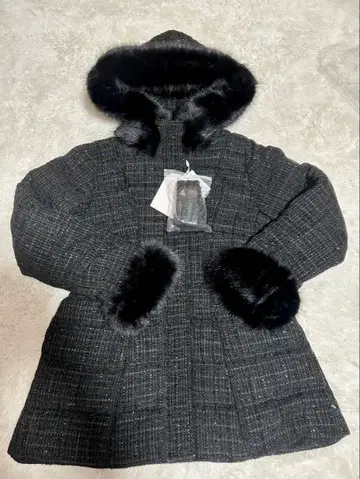 Darich 체크 무늬 다운 자켓 블랙 계열