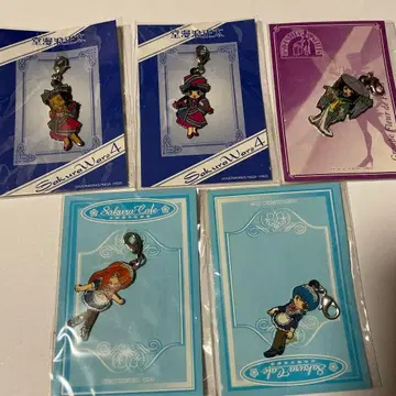 사쿠라 대전 지퍼 헤드 5종 세트 메탈 키링