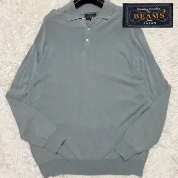 레어 컬러/현행/XL 빔즈 니트 피케 셔츠 플레팅 편직 신축성