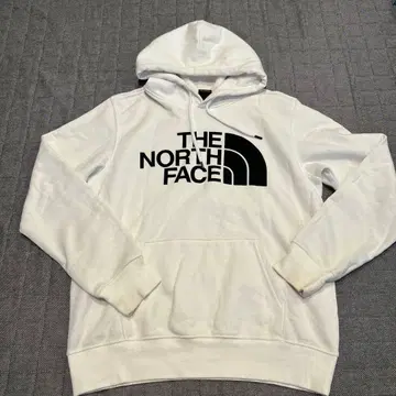 THE NORTH FACE 화이트 후드 부착 후드티 S