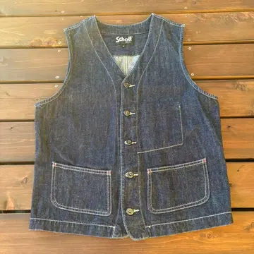 샷 데님 베스트 사이즈 M