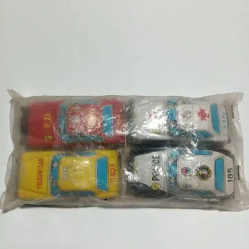 브리키 자동차 세트 4대 택시 구급차 경찰차