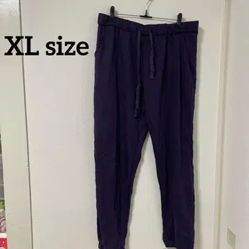 스웨트 팬츠 [ XL ] 퍼플 캐주얼 홈웨어 팬츠 쾌적 허리밴딩