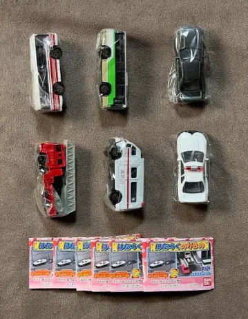 포켓 비클 2 일하는 탈것 전 6종 세트 / 반다이 / 미니카