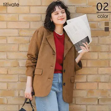 titivate 페이크 스웨이드 자켓 브라운 M