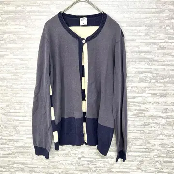 휴먼 우먼 가디건 M 네이비 보더 캐주얼 겉옷