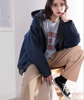 JAVA 데님 후드 자켓 M 사이즈