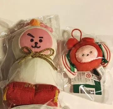 BT21 카가미모치 봉제 인형 2025 COOKY 오너먼트 세트