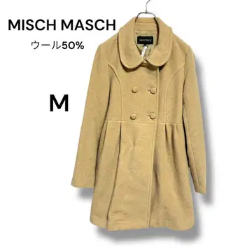 MISCH MASCH 울 혼방 플레어 더블 버튼 코트 귀여운 계열 38