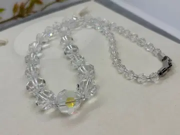 멋진 천연 수정 크리스탈 비즈 투명 목걸이 (1124)