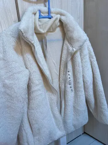 아이보리 플리스 자켓 XL
