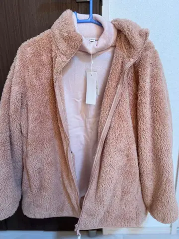 베이지 플리스 자켓 XL