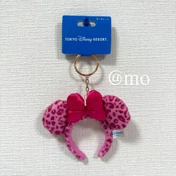 디즈니 키체인 미니 레오파드 무늬 미니 머리띠 레오파드