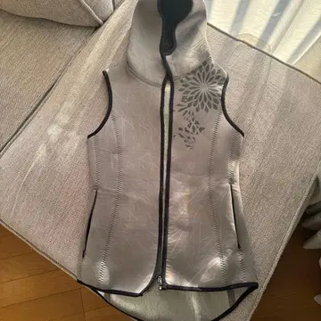 레어 easyoga 후드 부착 그레이 베스트 S 방한