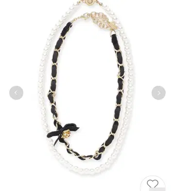 LILY BROWN 벨벳 리본 2단 목걸이