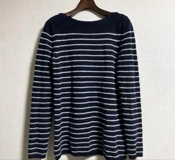 sacai 사카이 숄더 버튼 모헤어 혼방 보더 니트