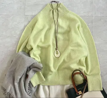 새상품급 로트레아몽 울 캐시미어 하이넥 니트 풀오버 워셔블