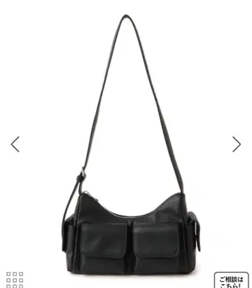 VIS 2WAY 빈티지 인조 가죽 콰트로 포켓 숄더백