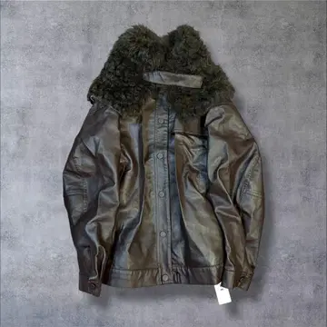 택 포함 새상품 IRENE Fur Hooded Leather Jacket