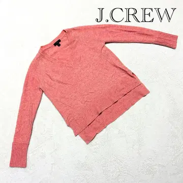 고품질 가을/겨울 J.CREW [ S 상당 ] V넥 니트 핑크 얇은 소재