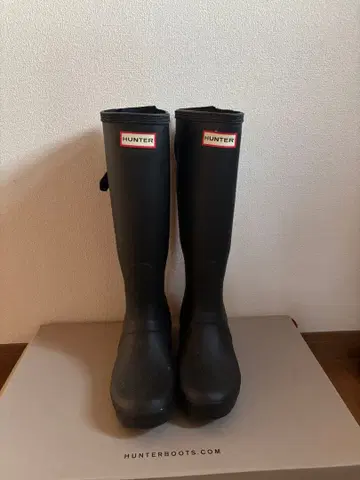 HUNTER 헌터 블랙 장화 레인부츠 톨 롱